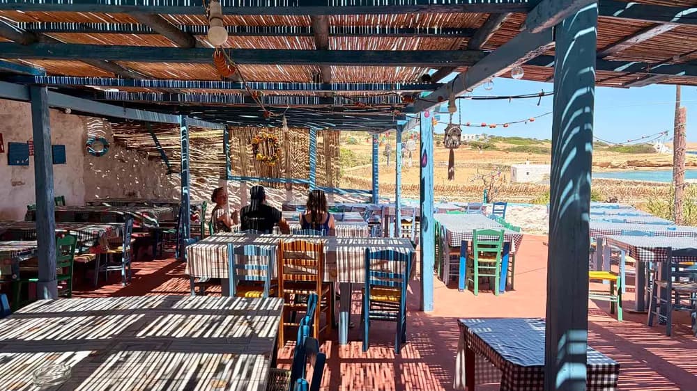 Kato Koufonisi, only operating taverna