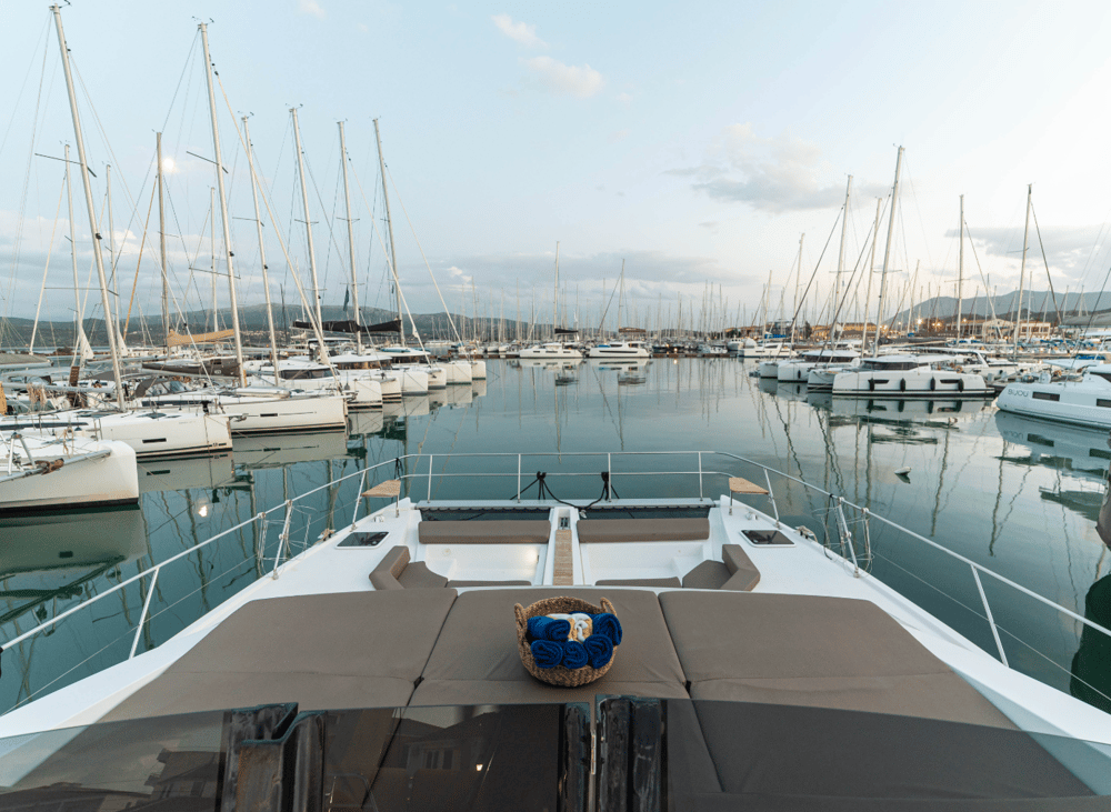 luxury power catamaran exterior