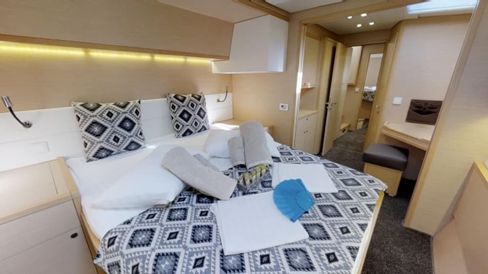 Lagoon 52 Master bedroom