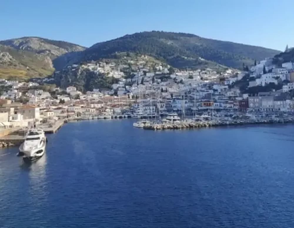 Picturesque Hydra town, a favourite stop on sailing holidays with friends near Athens.