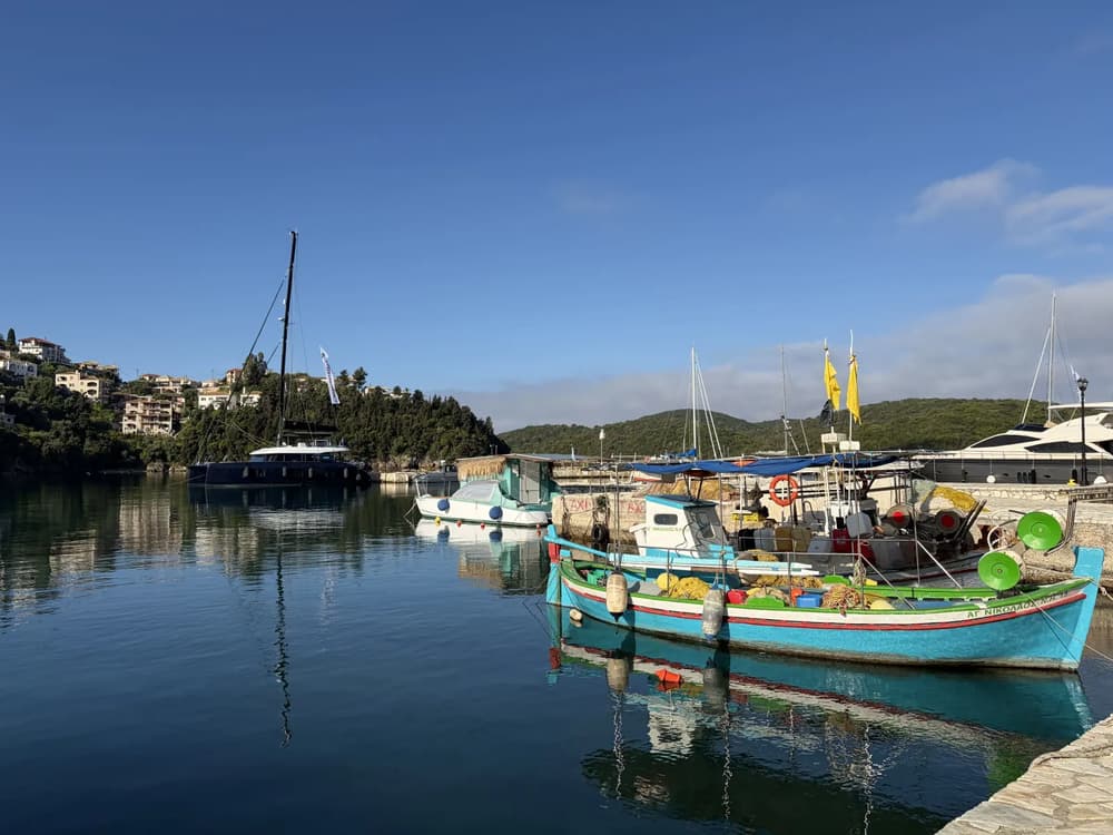 view of harbour in Syvota 