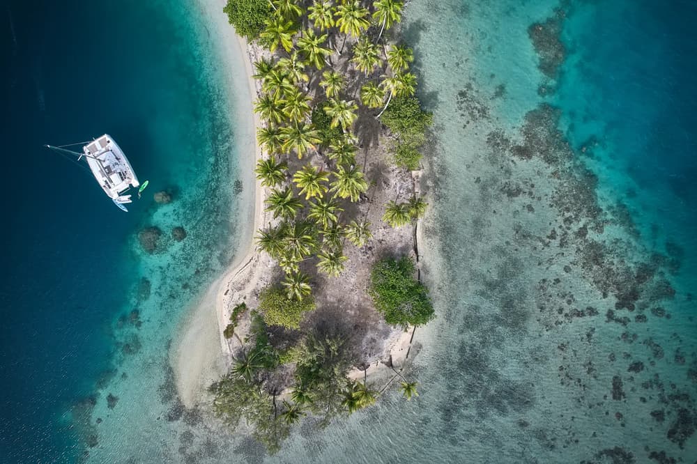 french Polynesia Aerial View