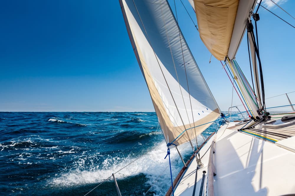 yacht under sail