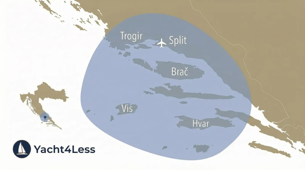 where to sail in the split sailing region?