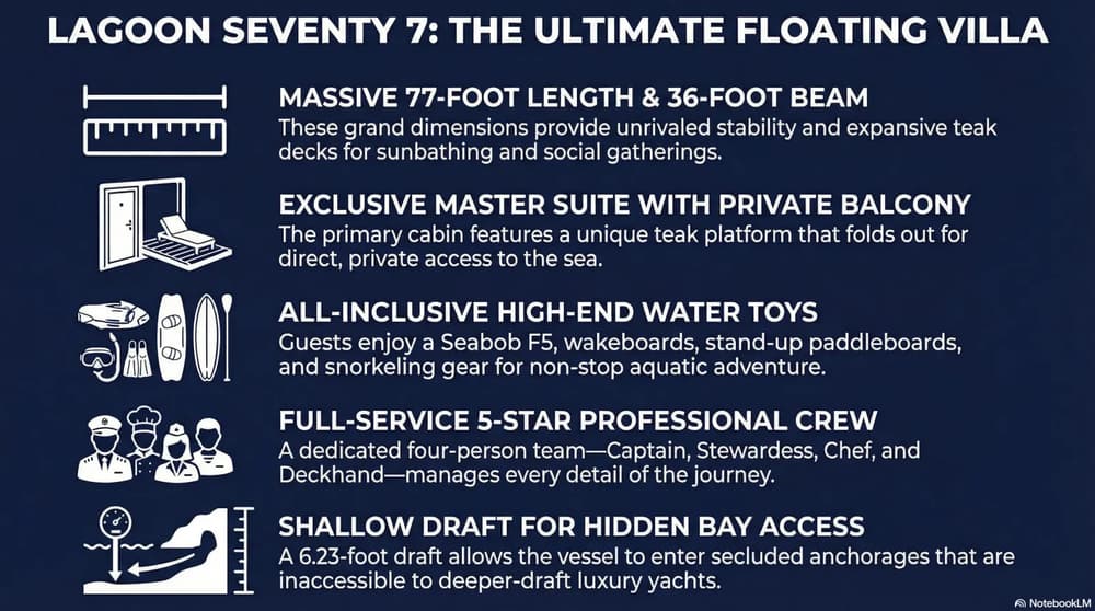 Lagoon Seventy 7 Infographic