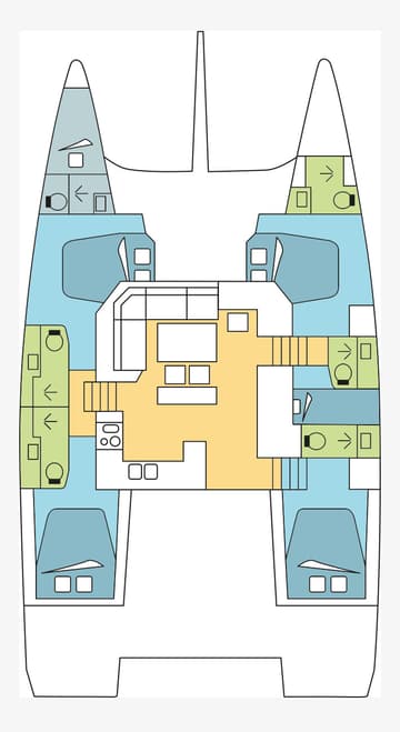 Best Price for a Catamaran My Blue Heaven rental in Greece | Yacht4Less