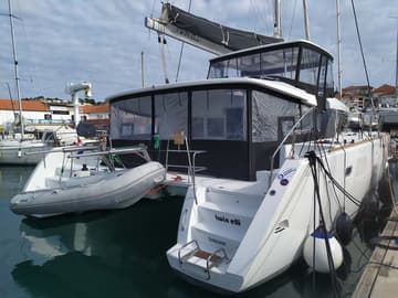 Catamaran Twin elli available for yacht charter in Spain | Yacht4Less