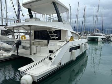 Best Price for a Power Catamaran Aquaholic rental in Greece | Yacht4Less