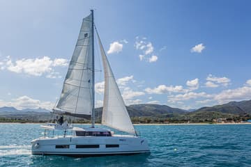 Catamaran Oblivion Planet available for yacht charter in Italy | Yacht4Less
