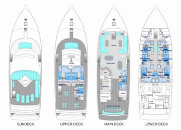 Best Price for a Luxury Yacht Honors Legacy rental in Maldives | Yacht4Less