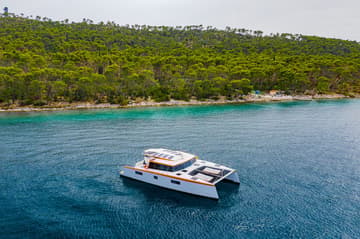 Power Catamaran Orange available for yacht charter in Croatia | Yacht4Less