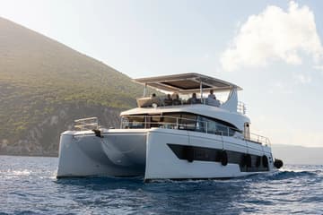 Power Catamaran Kamchatka available for yacht charter in Greece | Yacht4Less