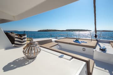 Catamaran License to Chill (crewed) available for yacht charter in Greece | Yacht4Less