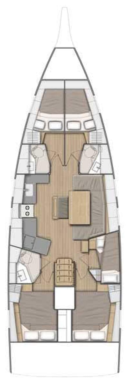 Charter Rental Sailboat Despacito in Croatia Layout | Yacht4Less
