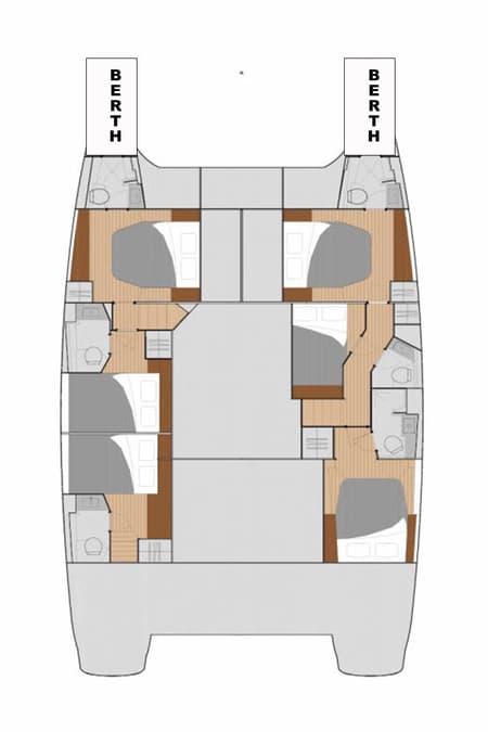 Charter Rental Catamaran Good Vibrations in BVI Layout | Yacht4Less