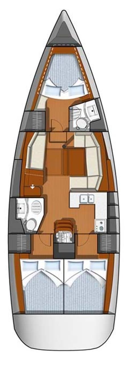 Charter Rental Sailboat Sweet Alis in Greece Layout | Yacht4Less