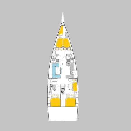Charter Rental Sailboat More Amore in Croatia Layout | Yacht4Less