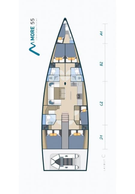 Charter Rental Sailboat More Fun in Croatia Layout | Yacht4Less