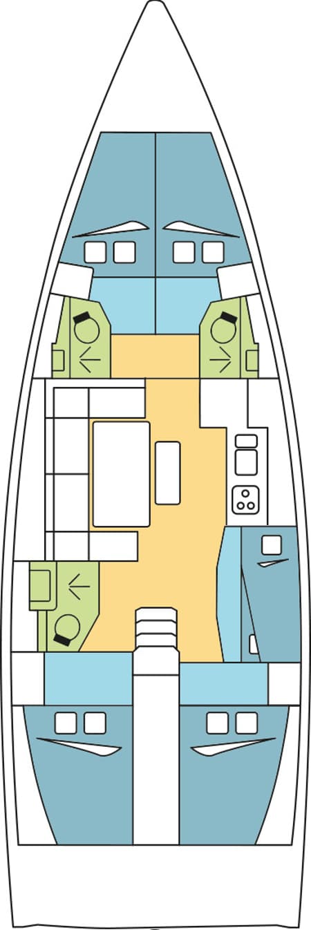 Charter Rental Sailboat HUMMINGBIRD in Italy Layout | Yacht4Less