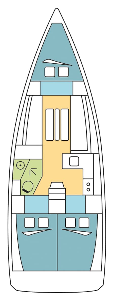 Charter Rental Sailboat LAPWING in Croatia Layout | Yacht4Less