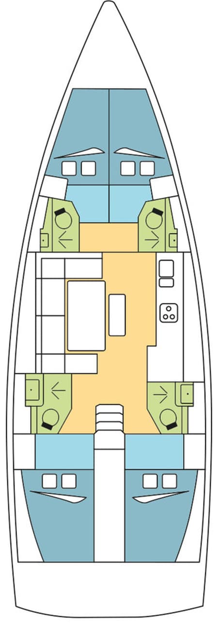 Charter Rental Sailboat BRAHMS in Greece Layout | Yacht4Less