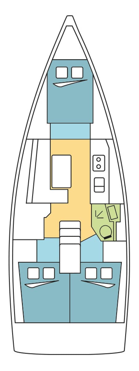 Charter Rental Sailboat MODENA in Croatia Layout | Yacht4Less