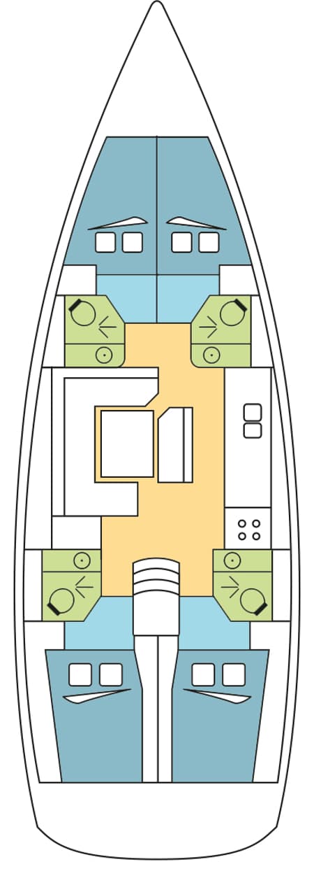 Charter Rental Sailboat THASOS in Greece Layout | Yacht4Less