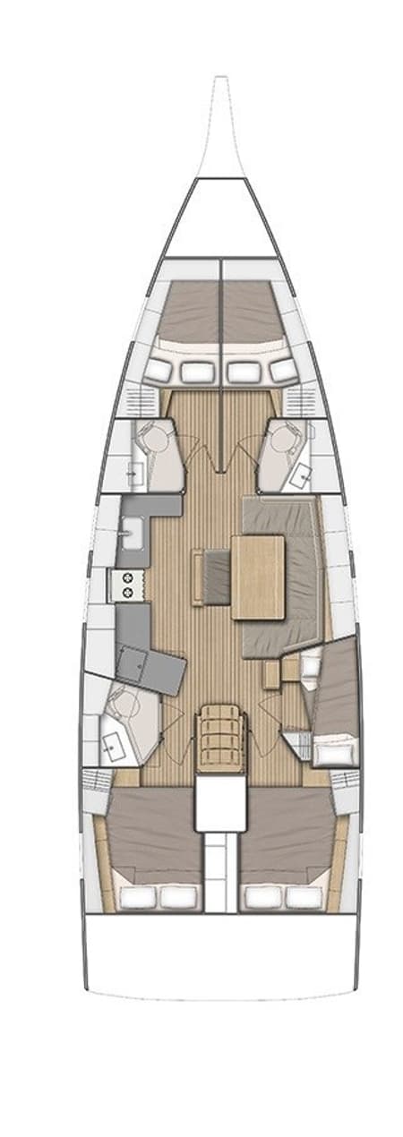 Charter Rental Sailboat ROBIN in Greece Layout | Yacht4Less