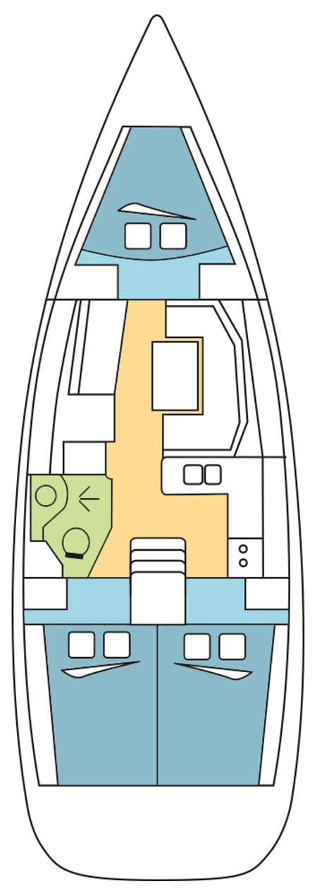 Charter Rental Sailboat PARROT in Greece Layout | Yacht4Less