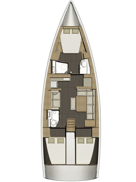 Charter Rental Sailboat Malin in Croatia Layout | Yacht4Less
