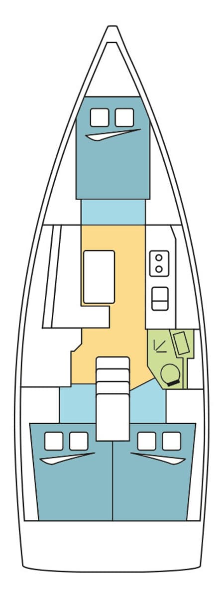 Charter Rental Sailboat MAGPIE in Greece Layout | Yacht4Less
