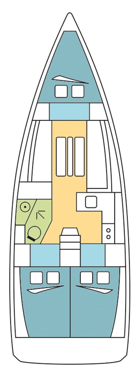 Charter Rental Sailboat LOON in Greece Layout | Yacht4Less