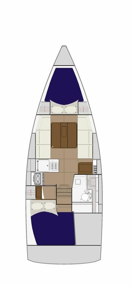 Charter Rental Sailboat UNION  in Croatia Layout | Yacht4Less