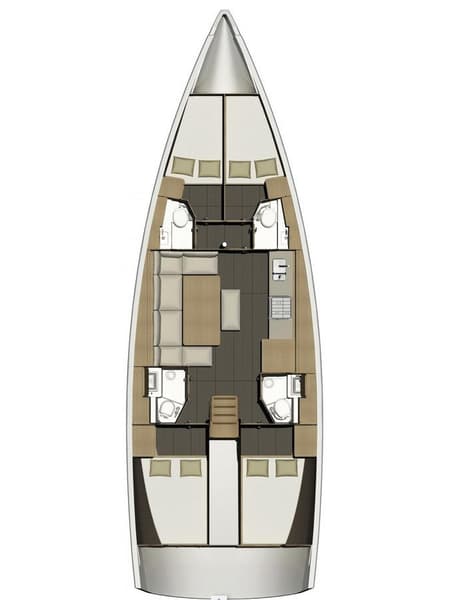 Charter Rental Sailboat ZANAFI  in Croatia Layout | Yacht4Less