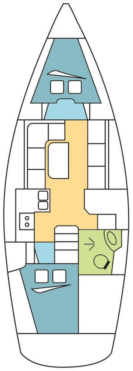 Charter Rental Sailboat BASHUNG  in Croatia Layout | Yacht4Less