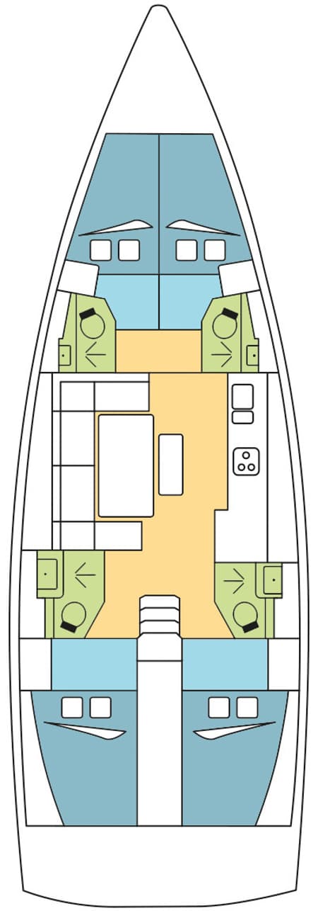 Charter Rental Sailboat GAINSBOURG  in Croatia Layout | Yacht4Less