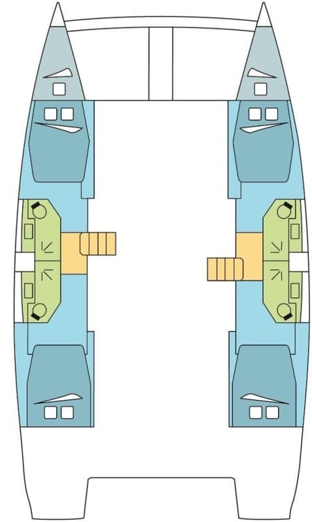 Charter Rental Catamaran DIOGENES in Mexico Layout | Yacht4Less