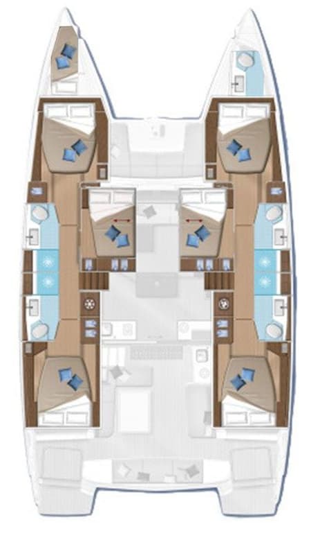 Charter Rental Catamaran Katka in Croatia Layout | Yacht4Less