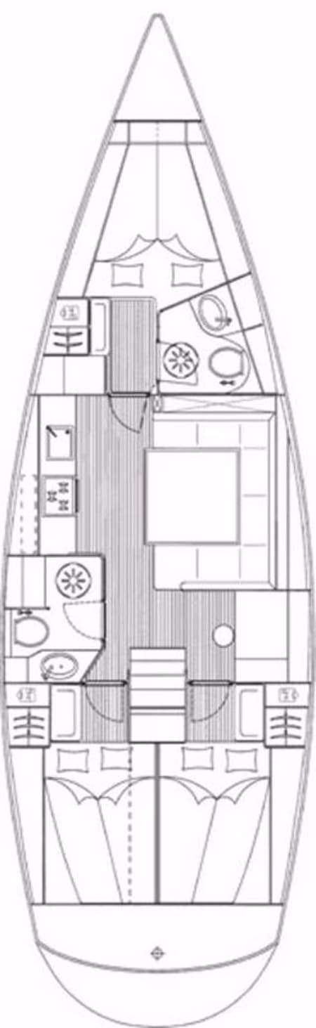 Charter Rental Sailboat Annabella in Croatia Layout | Yacht4Less