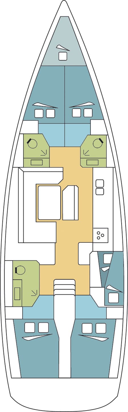 Charter Rental Sailboat POMONE-15  in Croatia Layout | Yacht4Less