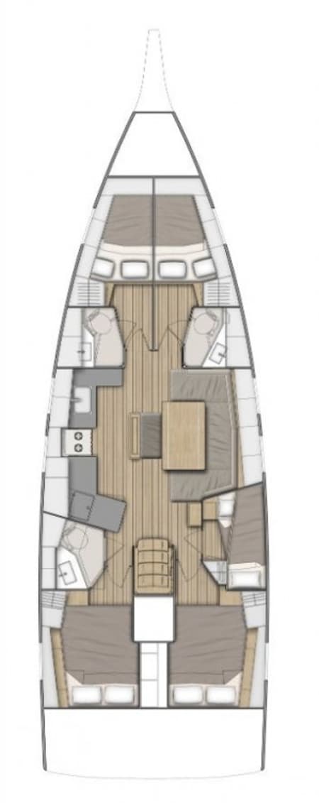 Charter Rental Sailboat Rocket in Croatia Layout | Yacht4Less