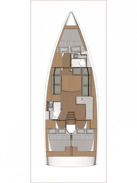 Charter Rental Sailboat Nunet in Croatia Layout | Yacht4Less