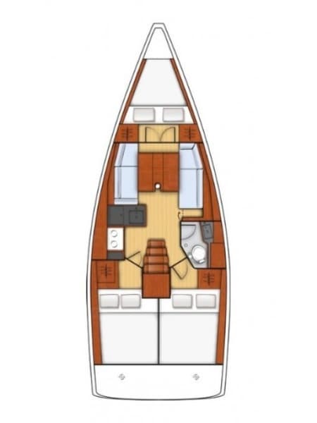Charter Rental Sailboat Aris in Croatia Layout | Yacht4Less