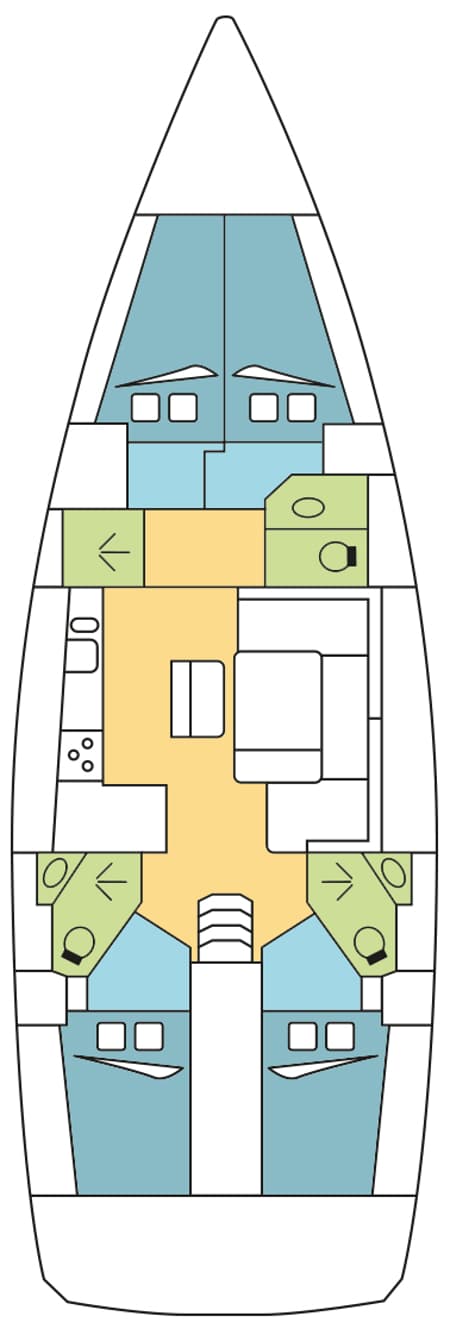 Charter Rental Sailboat LUPI  in Seychelles Layout | Yacht4Less
