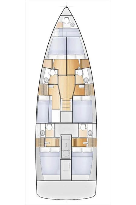 Charter Rental Sailboat Linnea in BVI Layout | Yacht4Less