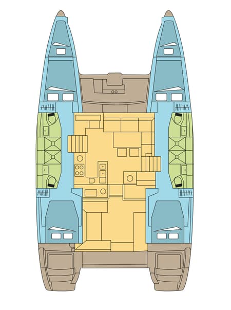 Charter Rental Catamaran DIVALTO in Caribbean Layout | Yacht4Less