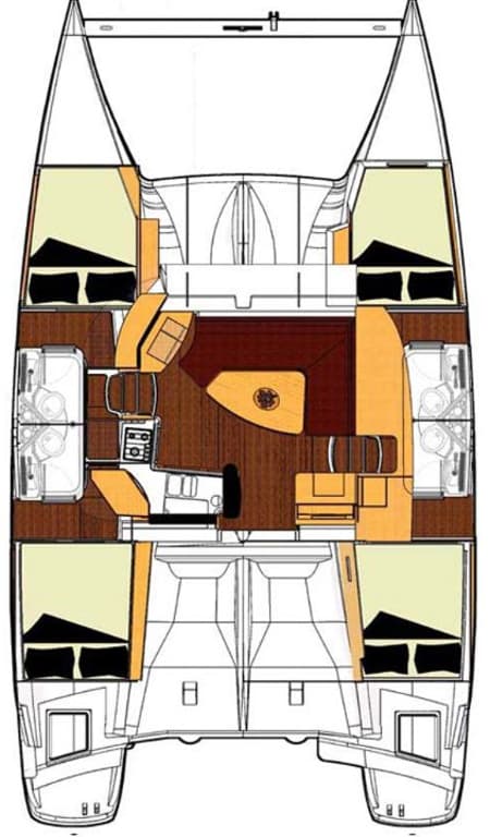 Charter Rental Catamaran DASHA WAY in Australia Layout | Yacht4Less