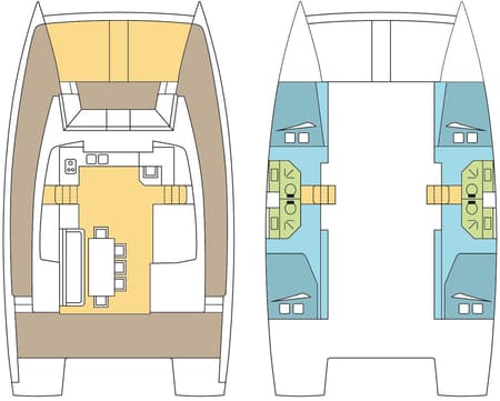 Charter Rental Catamaran SINATRA  in Australia Layout | Yacht4Less