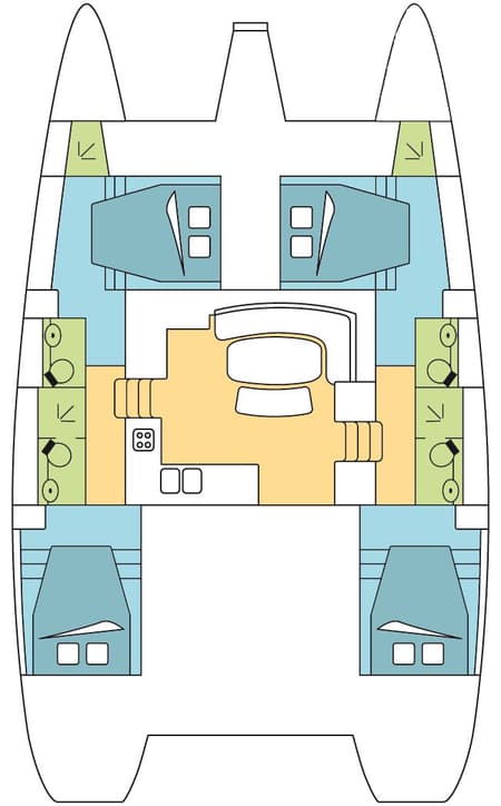 Charter Rental Catamaran TRAVIATA 1  in Australia Layout | Yacht4Less