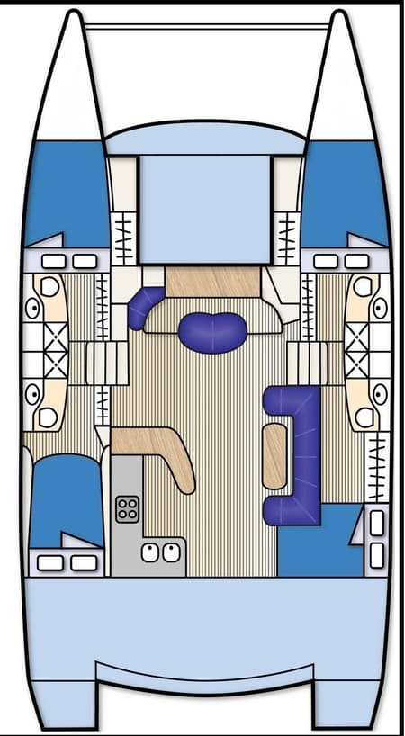 Charter Rental Power Catamaran DIMANCHE  in Australia Layout | Yacht4Less